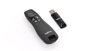 Logitech R400 Wireless Presenter Red Laser Pointer 2.4GHz Remote Control PPT USB Presentation