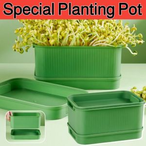 Special Planting Pot For Germination Big Capacity Planting Trays Box Long Rectangular Plastic Flower Planter Box