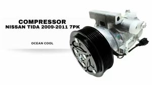 คอมเพรสเซอร์ นิสสัน ทีด้า ปี 2009 - 2011 7ร่อง ลูกสูบ COM0107 COMPRESSOR NISSAN TIDA 09-11 7PK 10S11C คอมแอร์รถยนต์ ทิด้า