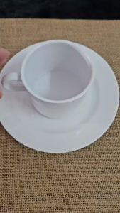 ชุดถ้วยกาแฟ จานรอง เมลามีนแท้ ชุดถ้วยจานรอง
