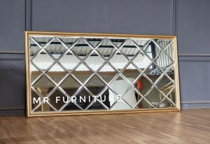 Cermin Dinding Gold Full Bevel