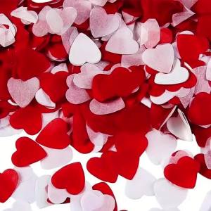 1000-5000Pcs Valentines Day Paper Confetti Red Heart Tissue Party Decor for Balloon Filling Wedding Hand-Held Throwing Confet