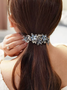 Elegant Classic Hair Clip Diamond Middle-Aged Mom Personality Hair Card Back of Head Spring Clip One-Word Female Hair Accessories