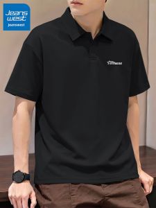 Jeanswest | Cooling Short Sleeve Polo Shirt for Men Sporty and Quick Drying Black