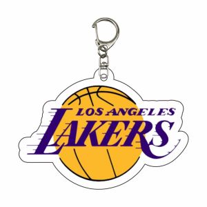 Acrylic Basketball Team Logo Keychain Gift for Friends Bag Pendant Memorial Lake Show Golden State Warriors Backpack Decoration