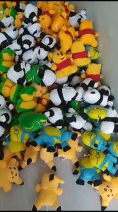 Paket Aksesoris Boneka Kaca Mobil Karakter Sapi Isi 12 Pcs