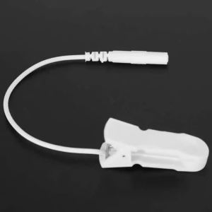 4/2Pcs 2.0mm Ear Pain Relief Clip Tens Electrode Ear Clips Lead Wire Connecting Cable