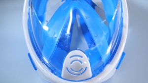 TaffSPORT M2068G Full Face Snorkel Mask - Anti Fog 180°视野 Blue - Size M/L/XL