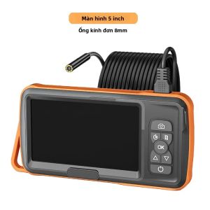 Máy Nội Soi Công Nghiệp Với Màn Hình IPS 5 Inch Camera Nội Soi Kiểm Tra Ô Tô Tự Động Lấy Nét Ống Kính Đơn/kép/ba Đầu Dò USB