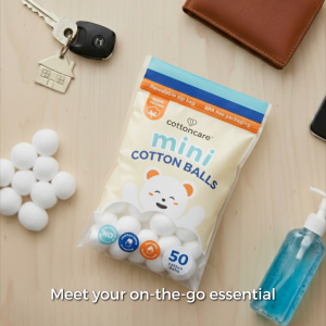 Cottoncare™ (50pcs / 10g) Mini Cotton Balls Baby Infant Beauty Makeup Premium