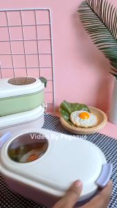 Kotak Makan anti bocor lunch box Tempat Makan Sendok Garpu Gaya Jepang