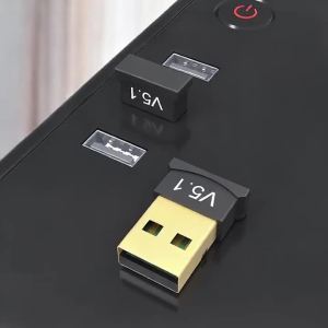 kebidumei | KEBIDUMEI Mini USB Bluetooth 5.1 Adapter Wireless Dongle Transmitter Receiver Plug And Play For PC Laptop Headphones Mouse