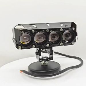 Lampu Tembak 4 Mata 2 Warna Sorot Tembak Laser Gun D2 SQL CR7 Mobil Motor  Luminos Lampu Tembak Sorot 2 Warna White Yellow 60 Watt 4 Mode Cahaya Super Terang