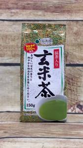 Trà xanh gạo lứt rang Kunitaro Genmaicha Matcha 150g | 100% nguyên liệu Nhật thơm gạo rang