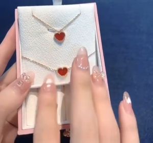Kalung Titanium Wanita Anti Karat Plus Liontin Love Merah / Kaung Titanium Wanita Terbaru 2023 Asli Import