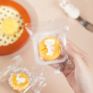 Túi Đựng Bánh Trung Thu Trong Suốt Màu Vàng Vẽ Tay 75g Túi Đóng Gói Bánh Trung Thu Kiểu Trung Hoa Và Quảng Đông Cao Cấp