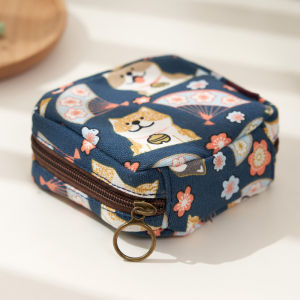 Cute Korean Style Canvas Sanitary Pad Storage Bag Portable Japanese Style Period Towel Organizer ly Designed Womens Care