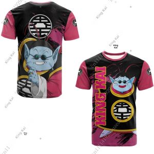 BANDAI | Áo Thun In 3D Dragon Ball Super Beerus King Kai Master Roshi Áo Thun Nam Oversize Họa Tiết Anime Thời Trang Đường Phố Chất Liệu Polyester