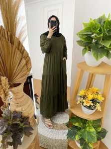 GAMIS POLOS TERMURAH JUMBO SUSUN Basic/Gamis Polos Serut/Gamis Susun Exclusive TERBARU 2022