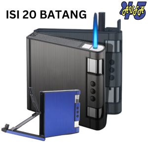 KOTAK ROKOK PLUS KOREK API BARA BUTANE ISI 20 SLOT ROKO BAHAN ALUMINIUM ANTI LEMBAB KOTAK R O K O K UNIK BISA ISI ULANG GAS TEMPAT R O K O K KEREN ROKOK MURAH WADAH ROKO KEREN KOTAK ROKOKO ISI 20 TEMPAT ROKOK LAMA KOREK