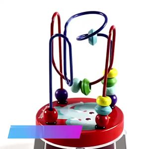 TC Mini Round Beads Game Mainan Kayu Anak Karakter Animal Lucu / Mainan Edukasi Anak Wire Maze game / Mainan Alur Kawat Kecil Motif Hewan Import T034