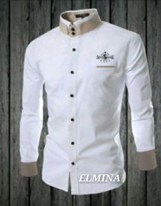 (Cuci Gudang) Baju Kemeja Koko Putih Dewasa Lengan Panjang Kemeja Koko Terbaru Koko NU Kerah Dobel Size M L XL XXL