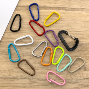 Colorful Alloy Spring Hook Carabiner Phone Strap Buckle Multi-Functional DIY Metal Painted D-Shaped Hook for Bag And Keychain