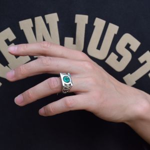 DC Anime Peripheral Green Lantern Ring Green Rhinestone Ring GreenLantern Trendy Men and Women Stylish Ring