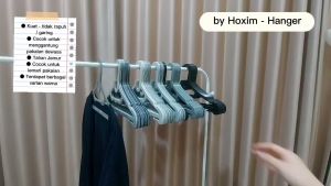 Gantungan Baju Plastik 12 pcs | HOXIM Spider | Hanger Plastik | Gantungan Baju Kuat