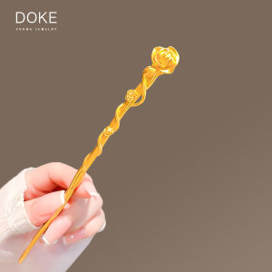 Elegant Snake-Shaped Rose Hairpin Womens Stylish Minimalist Personality Back of Head Modern Simple Hair Accessory