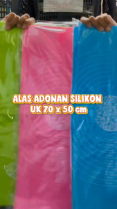 (Bayar Ditempat) Alas Adonan Silmat Silikon Mat 50X40Cm Giling Tatakan Baking Roti Kue