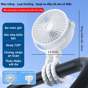 NIOYE | Quạt Dành Cho Xe Đẩy Em Bé Di Động Có Thể Sạc Lại