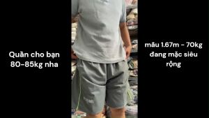 Quần đùi short lửng nam size đại 80kg đến 85kg vải thun phối 1 sọc QUANPUSMI