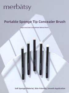 Mini Makeup Brush Concealer round Head Sponge Head Detailing under Eye Circles Tear Ducts Black Eye Shadow Portable Handle