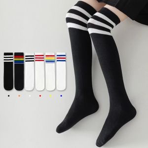 Kids 1 Pair High Quality Knee Socks Elastic Long Socks Striped Design Socks for Baby Girls 1-12 Years Old