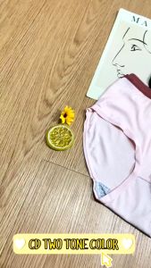 BEE - Celana Dalam Wanita Fashion Undies Colour Two Tone Panties Imut Smile Gaya Korea CS30