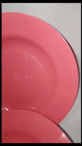 6 PCS SET PLASTIC COLORED ROUND PLATE /REUSABLE DINNER PLATE /SERVING PARTY PLATE /MEAT PLATE / LATO/DINNING PLATE