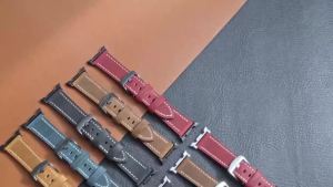 Leather Watchband for Samsung Galaxy Watch 9/8 44 40mm 8 Classic 46mm Replacement Bracelet for Watch Ultra 47mm Ultra2 2026