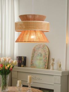 Vintage and Zen Style Rattan Lamp