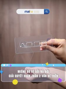 Miếng Dán 2 Chốt Đỡ Kệ Maiha Chia Ngăn Tủ Gỗ Cân Bằng Dễ Dàng Móc Chữ L Đôi Dán Keo Bám Dính Chắc Chắn