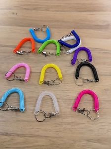 MallMainan-C1249 Gantungan Kunci Motor Spiral Elastis Tali Karet Dapat Ditarik / Keychain Spiral