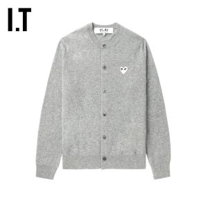 It CDG Play Comme Des Garcons Rei Kawakubo Couple round Neck Wool Knit Cardigan