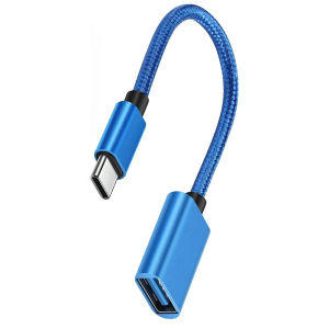 USB-C to USB Adapter USB-C Male to USB Female OTG Data Cable Suitable for MacBook Pro/Air iPhone 16 Pro Max/16 Plus/16e/15