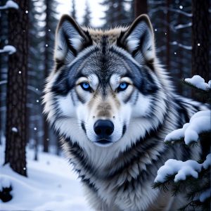 Huacan Diamond Painting Wolf Winter Diamond Mosaic Animal Landsacape Complete Kit Home Decoration