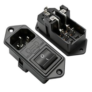 3-PIN IEC C14 10A 250VAC AC Socket AC Inlet Power Socket Led Rocker Switch With Fuse