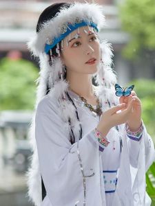 Elegant Ancient Chinese Costume Womens Full Set with Fragrant Princess Pearl Princess Hanfu Traditional Ethnic Fashion