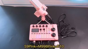 Siborie【Free headset】S9 soundcard+M998 mic+E10 headset Full set 3 in 1 Siap COD