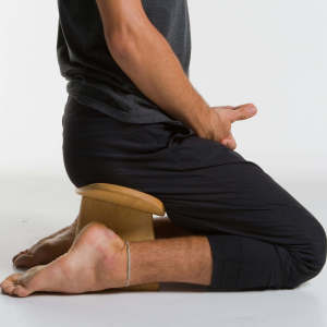 Wooden Yoga Meditation Stool Foldable Kneeling Seat for Long Time Practice of Zen Posture Ergonomic Design Spiritual Fitness