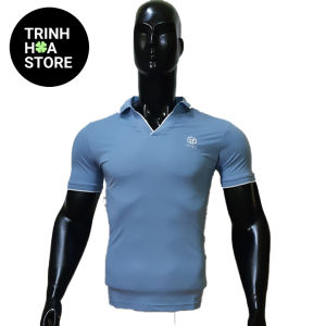 Áo thun nam ngắn tay cổ trụ đứng  cổ V cực sang trọng - Hàng VNXK - TRINHHOASTORE - ACV1V001