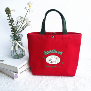 2024 New Womens Canvas Bag Handheld Commuter Bag Office Lunch Box Bag City Simple Style Double Shoulder Strap Magnetic Buckle